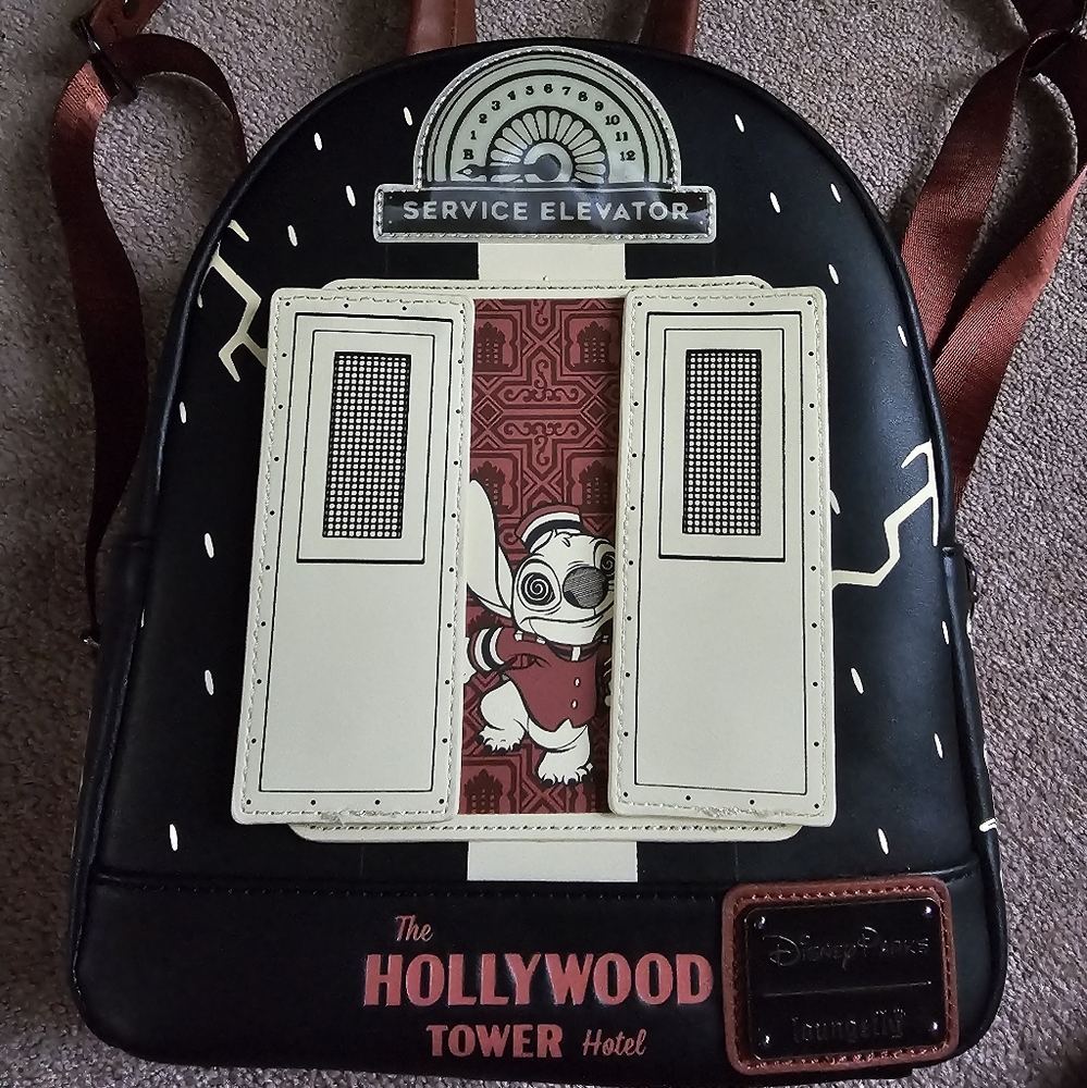 Disney Tower of Terror GITD Stitch and Friends Loungefly Backpack